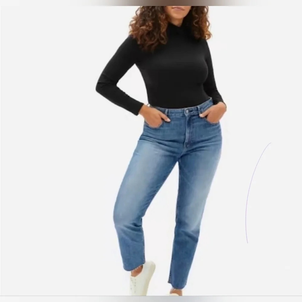 Everlane The cheeky Jean Crop Raw hem Stretch denim 26